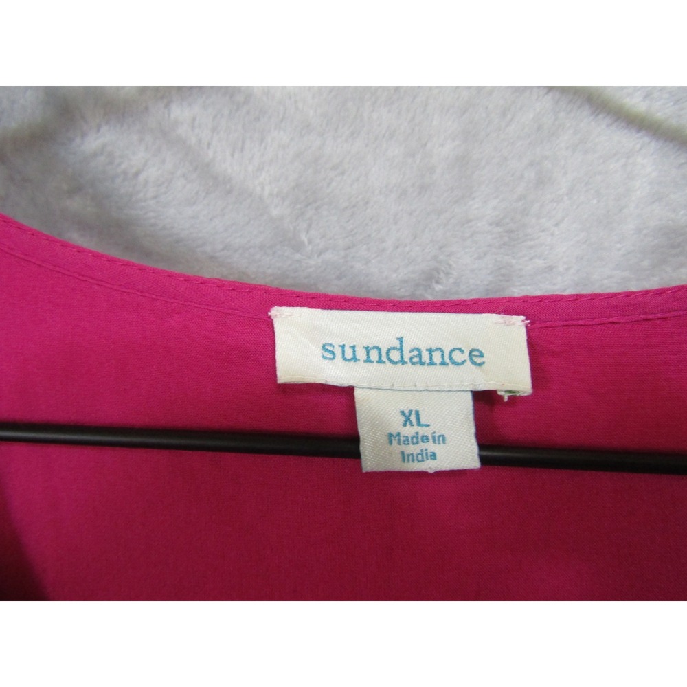 Sundance Maxi Dress Womens XL Pink Excellent Boho Crochet Lace Tiered Sleeveless - Picture 6 of 11